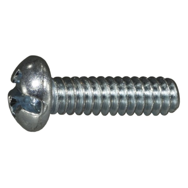 Midwest Fastener #6-32 x 1/2 in Combination Phillips/Slotted Round Machine Screw, Zinc Plated Steel, 100 PK 07656 - main
